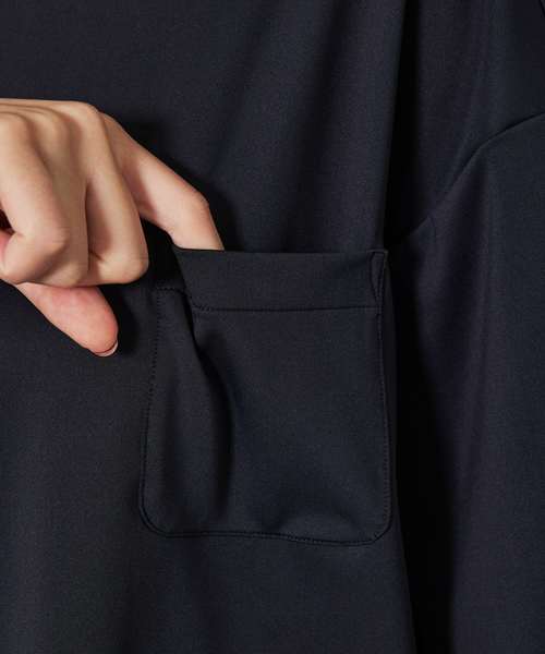 ABAHOUSE（アバハウス）の「MOCK-NECK TEE/モックネックTシャツ（Tシャツ/カットソー・メンズ・ホワイト/ブラック・M/L/XL）」の11枚目の写真