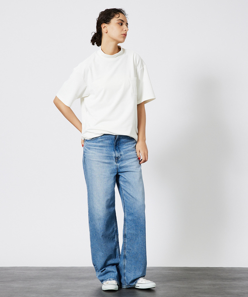 ABAHOUSE（アバハウス）の「MOCK-NECK TEE/モックネックTシャツ（Tシャツ/カットソー・メンズ・ホワイト/ブラック・M/L/XL）」の14枚目の写真