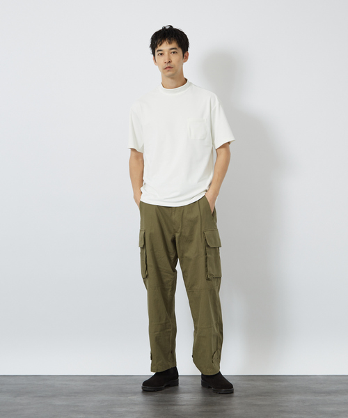 ABAHOUSE（アバハウス）の「MOCK-NECK TEE/モックネックTシャツ（Tシャツ/カットソー・メンズ・ホワイト/ブラック・M/L/XL）」の16枚目の写真