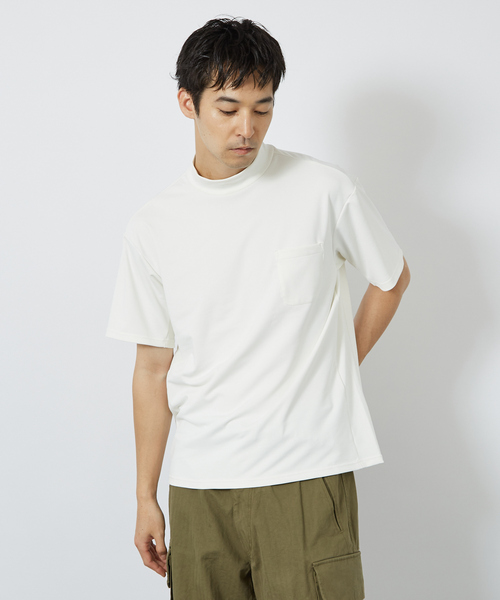 ABAHOUSE（アバハウス）の「MOCK-NECK TEE/モックネックTシャツ（Tシャツ/カットソー・メンズ・ホワイト/ブラック・M/L/XL）」の17枚目の写真