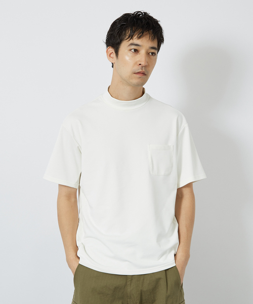 ABAHOUSE（アバハウス）の「MOCK-NECK TEE/モックネックTシャツ（Tシャツ/カットソー・メンズ・ホワイト/ブラック・M/L/XL）」の18枚目の写真