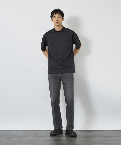 ABAHOUSE（アバハウス）の「MOCK-NECK TEE/モックネックTシャツ（Tシャツ/カットソー・メンズ・ホワイト/ブラック・M/L/XL）」の19枚目の写真