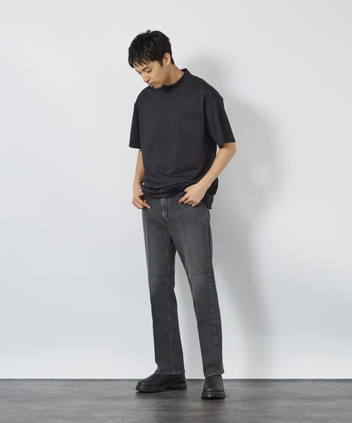 ABAHOUSE（アバハウス）の「MOCK-NECK TEE/モックネックTシャツ（Tシャツ/カットソー・メンズ・ホワイト/ブラック・M/L/XL）」の20枚目の写真