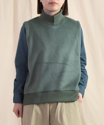 【SALE40%OFF】Brocante ブロカント 撚杢アムンゼン 裏起毛 ロンジレ 38-220Z ベスト 重ね着　日本製 レディース【AW】 SALE40%OFF】Brocante ブロカント 撚杢アムンゼン 裏起毛