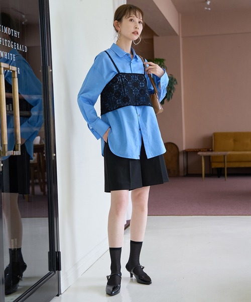 ROPE' PICNIC(ロペピクニック)の「ハーフタックパンツ(その他パンツ・レディース・ブラック/グレー・38/36)」の3枚目の写真