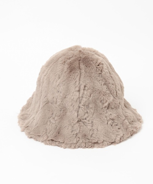 mysty woman（ミスティウーマン）の「ファーバケットハット 136172（ハット・レディース・グリーン/モカ/アイボリー/チャコールグレー・FREE）」の6枚目の写真