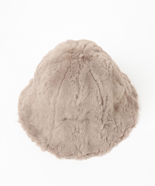 mysty woman（ミスティウーマン）の「ファーバケットハット 136172（ハット・レディース・グリーン/モカ/アイボリー/チャコールグレー・FREE）」の7枚目の写真