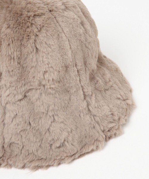 mysty woman（ミスティウーマン）の「ファーバケットハット 136172（ハット・レディース・グリーン/モカ/アイボリー/チャコールグレー・FREE）」の8枚目の写真