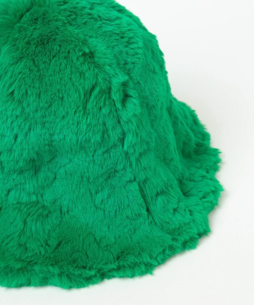 mysty woman（ミスティウーマン）の「ファーバケットハット 136172（ハット・レディース・グリーン/モカ/アイボリー/チャコールグレー・FREE）」の9枚目の写真