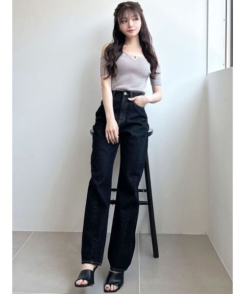 RESEXXY（リゼクシー）の「バストデザインニットトップス（ニット/セーター・レディース・ベージュ/グリーン/ブラック・FREE）」の10枚目の写真