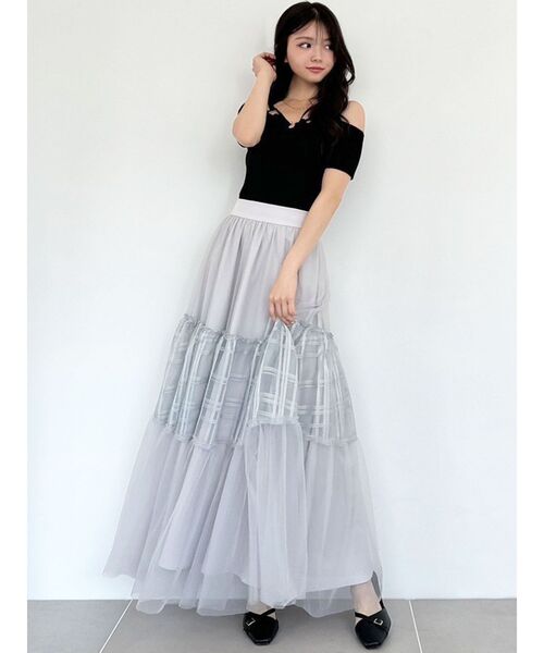 RESEXXY（リゼクシー）の「バストデザインニットトップス（ニット/セーター・レディース・ベージュ/グリーン/ブラック・FREE）」の14枚目の写真