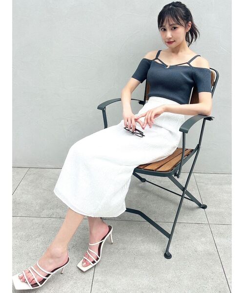 RESEXXY（リゼクシー）の「バストデザインニットトップス（ニット/セーター・レディース・ベージュ/グリーン/ブラック・FREE）」の16枚目の写真