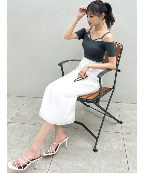 RESEXXY（リゼクシー）の「バストデザインニットトップス（ニット/セーター・レディース・ベージュ/グリーン/ブラック・FREE）」の17枚目の写真