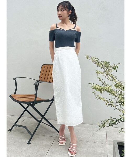 RESEXXY（リゼクシー）の「バストデザインニットトップス（ニット/セーター・レディース・ベージュ/グリーン/ブラック・FREE）」の19枚目の写真