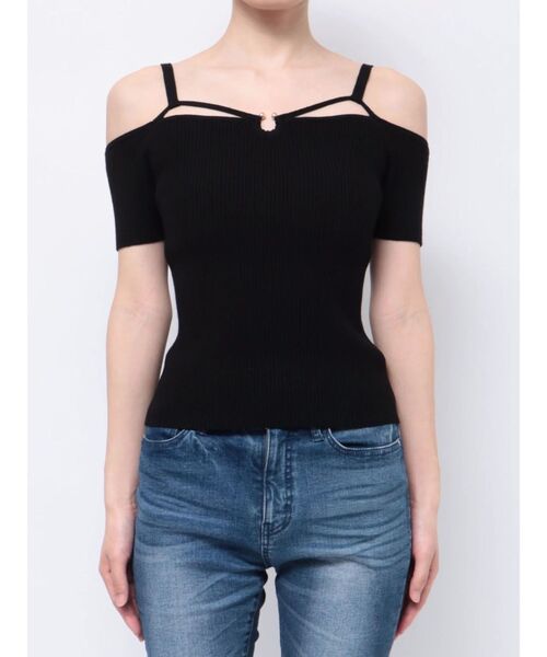 RESEXXY（リゼクシー）の「バストデザインニットトップス（ニット/セーター・レディース・ベージュ/グリーン/ブラック・FREE）」の20枚目の写真