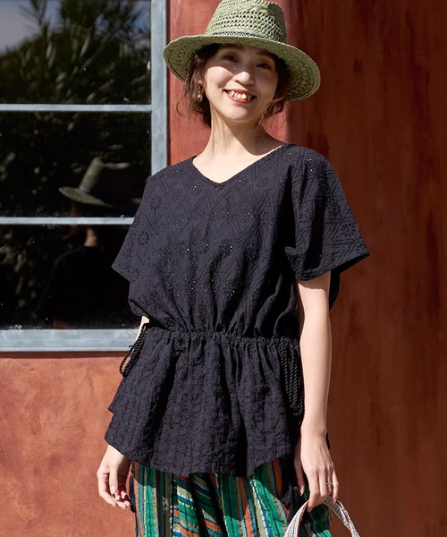 チャイハネ（チャイハネ）の「【チャイハネ】シフルディトップス（その他トップス・レディース・ブラウン/ホワイト/ブラック・FREE）」の2枚目の写真