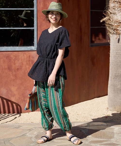 チャイハネ（チャイハネ）の「【チャイハネ】シフルディトップス（その他トップス・レディース・ブラウン/ホワイト/ブラック・FREE）」の11枚目の写真