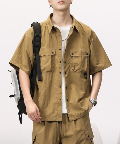 ブラウス シャツ aimoha outdoor ユニセックス　ビッグシルエット シャツ レディース メンズ セール】aimoha outdoor ユニセックス ビッグシルエット シャツ