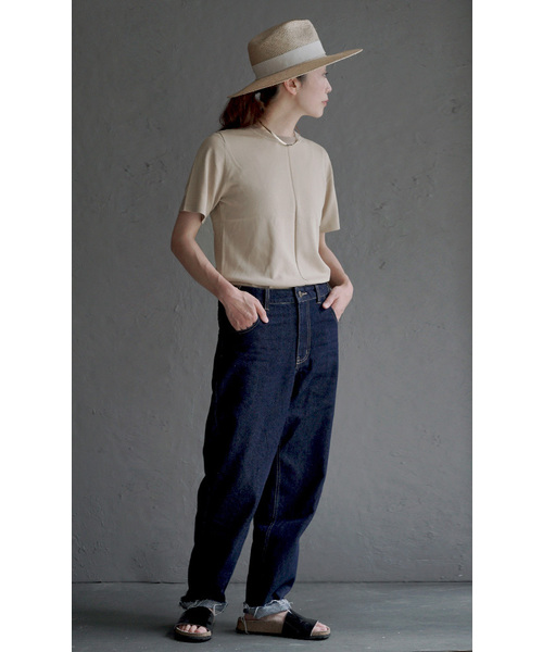 apartment department(アパートメントデパートメント)の「レーヨンナイロン ニットソー(Tシャツ/カットソー・レディース・グレイッシュベージュ/ブラック/オフホワイト・M)」の13枚目の写真