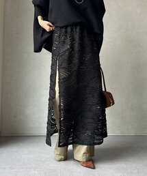 DouDou | レイヤードコード刺繍スカート(スカート)