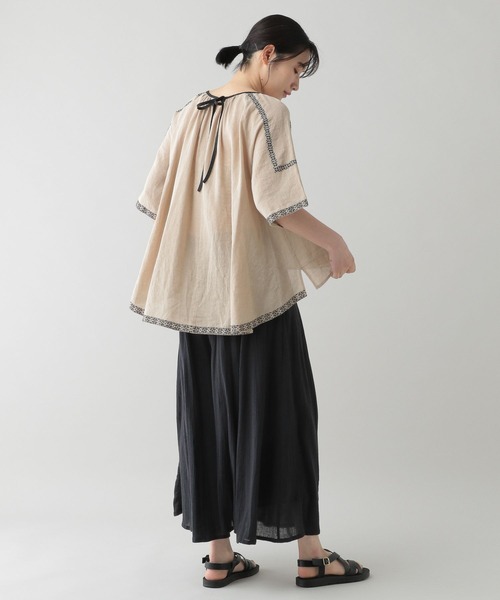 ナチュラルバイクリップ　配色刺繍ブラウス studio CLIP（スタディオクリップ）の「《natural by clip》配色
