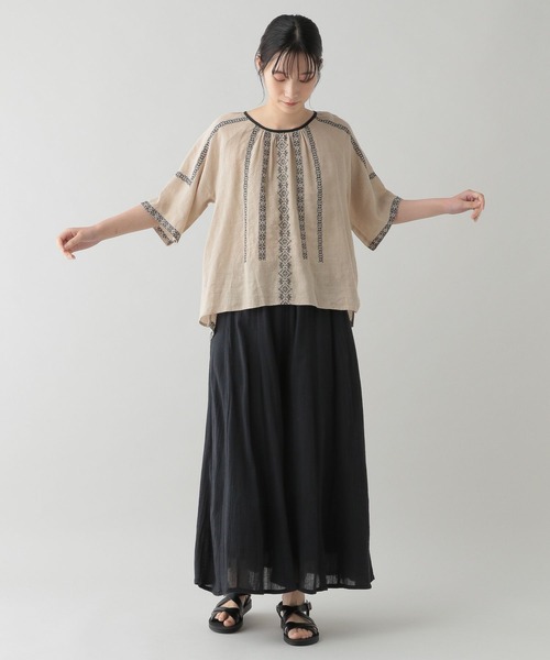 スタジオクリップ 配色刺繍ブラウス studio CLIP(スタディオクリップ)の「《natural by clip》配色