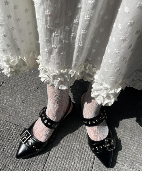 WEGO（ウィゴー）の「WEGO/ハトメベルトポインテッドシューズ（パンプス・レディース・ブラウン/シルバー/オフホワイト/ブラック/ワイン/レッド系その他/レッド/ホワイト/ブラウン系その他/その他1/ライトピンク・LARGE/MEDIUM/SMALL/X-LARGE）」の18枚目の写真