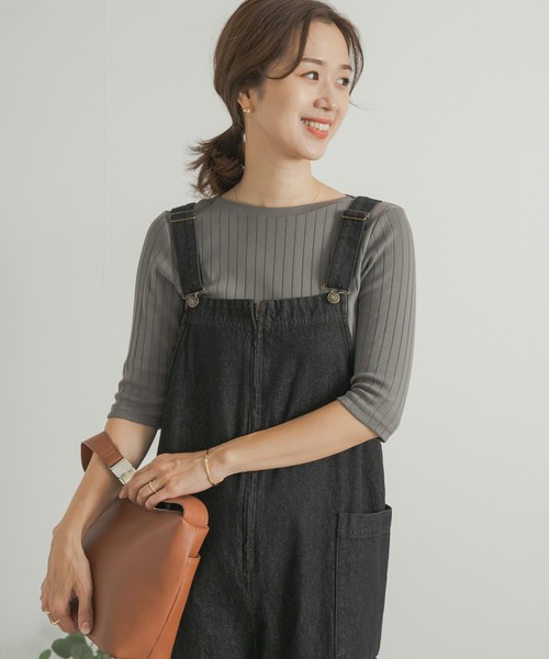 URBAN RESEARCH DOORS（アーバンリサーチドアーズ）の「針抜き6分袖カットソー（Tシャツ/カットソー・レディース・オフホワイト/レッド/チャコールグレー・MEDIUM）」の19枚目の写真