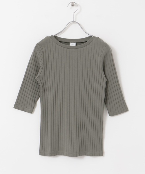 URBAN RESEARCH DOORS（アーバンリサーチドアーズ）の「針抜き6分袖カットソー（Tシャツ/カットソー・レディース・オフホワイト/レッド/チャコールグレー・MEDIUM）」の10枚目の写真