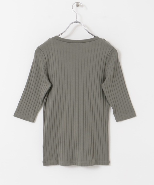 URBAN RESEARCH DOORS（アーバンリサーチドアーズ）の「針抜き6分袖カットソー（Tシャツ/カットソー・レディース・オフホワイト/レッド/チャコールグレー・MEDIUM）」の8枚目の写真