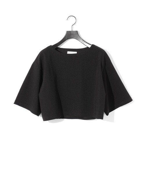 【セール】MIDIUMISOLID for Ladies リブショートプルオーバー（Tシャツ/カットソー）｜MIDIUMISOLID（ミディウミソリッド）