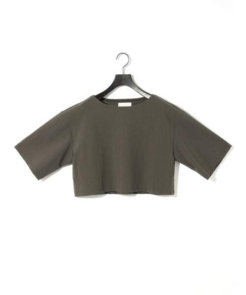 【セール】MIDIUMISOLID for Ladies リブショートプルオーバー（Tシャツ/カットソー）｜MIDIUMISOLID（ミディウミソリッド）