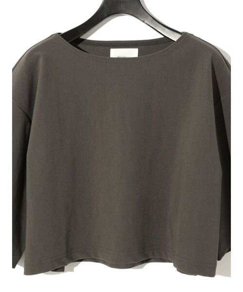 【セール】MIDIUMISOLID for Ladies リブショートプルオーバー（Tシャツ/カットソー）｜MIDIUMISOLID（ミディウミソリッド）