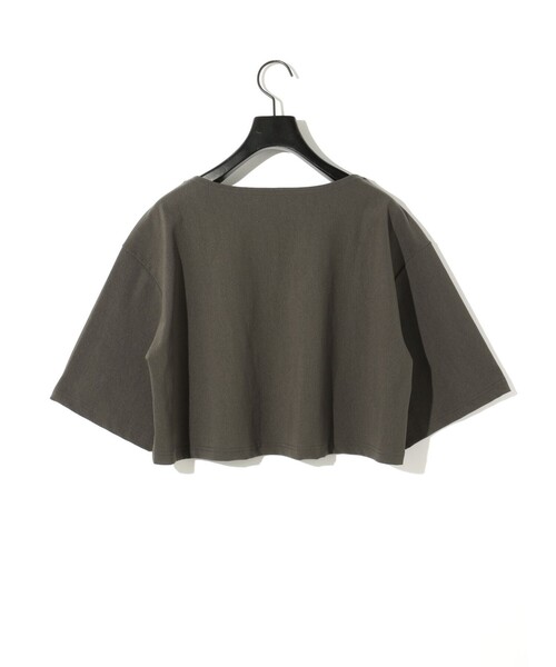 【セール】MIDIUMISOLID for Ladies リブショートプルオーバー（Tシャツ/カットソー）｜MIDIUMISOLID（ミディウミソリッド）