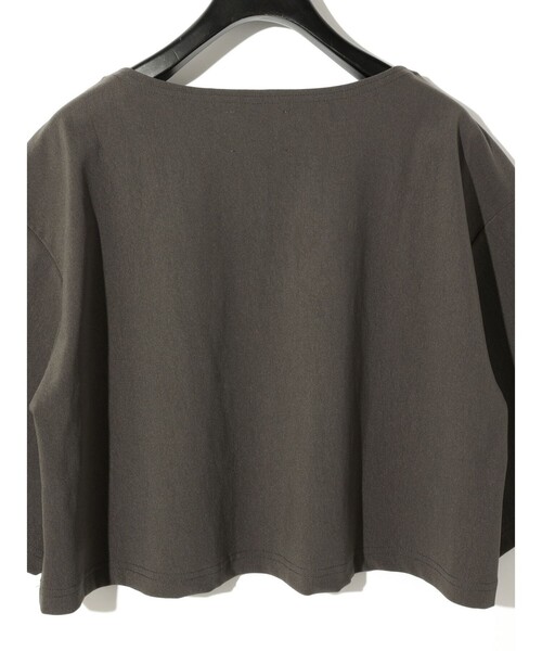 【セール】MIDIUMISOLID for Ladies リブショートプルオーバー（Tシャツ/カットソー）｜MIDIUMISOLID（ミディウミソリッド）