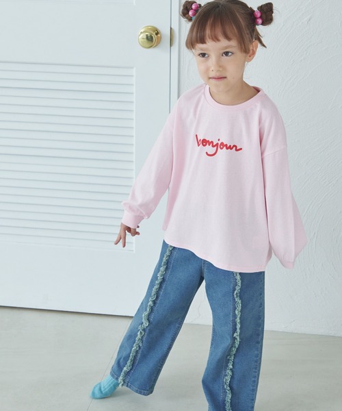 pairmanon(ペアマノン)の「【リンクコーデ】オリジナル シンプルプリント 長袖 Tシャツ(Tシャツ/カットソー・キッズ・ブラック系その他/ホワイト系その他2/ホワイト系その他4/ブラウン系その他2/ピンク系その他/ブラウン系その他/ブルー系その他2/ブラック系その他2/ブラウン系その他3/ベージュ系その他/ホワイト系その他3/ピンク系その他4/ピンク系その他2/ピンク系その他3/グリーン系その他/ブルー系その他/グリーン系その他2/ベージュ系その他2/ホワイト系その他/パープル系その他・120/90/140/100/130/150/110)」の20枚目の写真