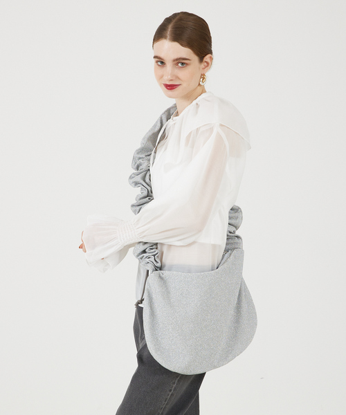 soeur（スール）の「●SOEUR/ラメニットフリルショルダー（トートバッグ・レディース・ブラック/シルバー/シャンパン・フリー）」の8枚目の写真