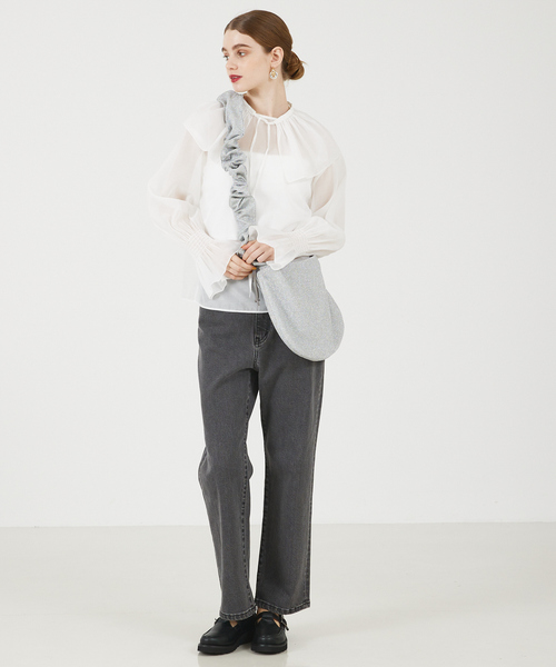 soeur（スール）の「●SOEUR/ラメニットフリルショルダー（トートバッグ・レディース・ブラック/シルバー/シャンパン・フリー）」の9枚目の写真