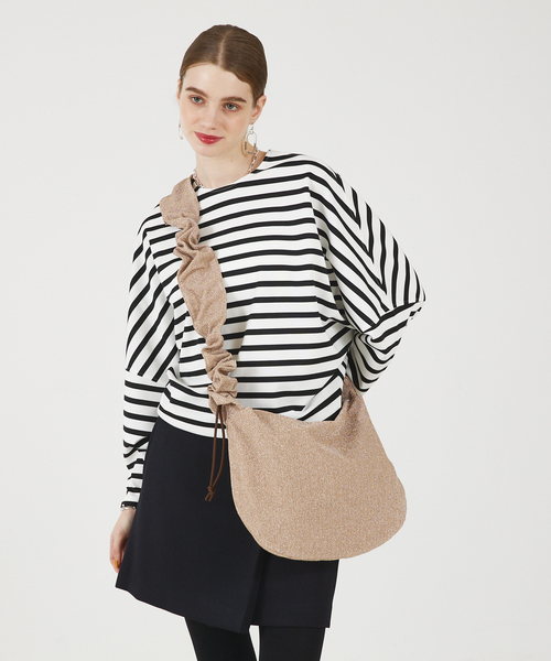 soeur（スール）の「●SOEUR/ラメニットフリルショルダー（トートバッグ・レディース・ブラック/シルバー/シャンパン・フリー）」の12枚目の写真