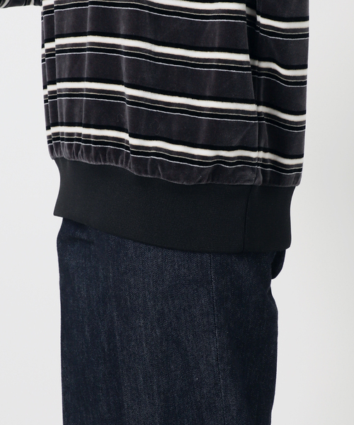 【セール】Healthknit/ヘルスニット 別注 ベロアクルーネックボーダープルオーバー（Tシャツ/カットソー）｜Healthknit（ヘルスニット）