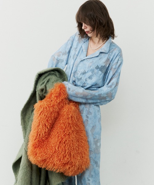 セール】Color shaggy bag / カラーシャギーバッグ（ハンドバッグ