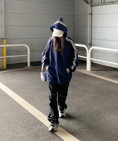 non-hedge（ノンヘッジ）の「ラインロゴビッグパーカー（パーカー・レディース・ブラック/オートミール/ネイビー・FREE）」の14枚目の写真