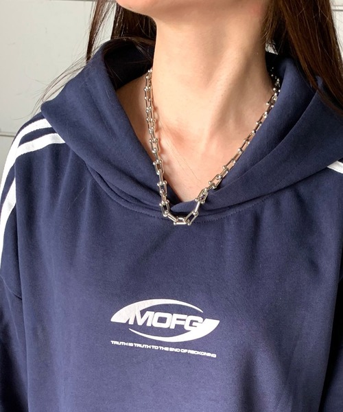 non-hedge（ノンヘッジ）の「ラインロゴビッグパーカー（パーカー・レディース・ブラック/オートミール/ネイビー・FREE）」の20枚目の写真