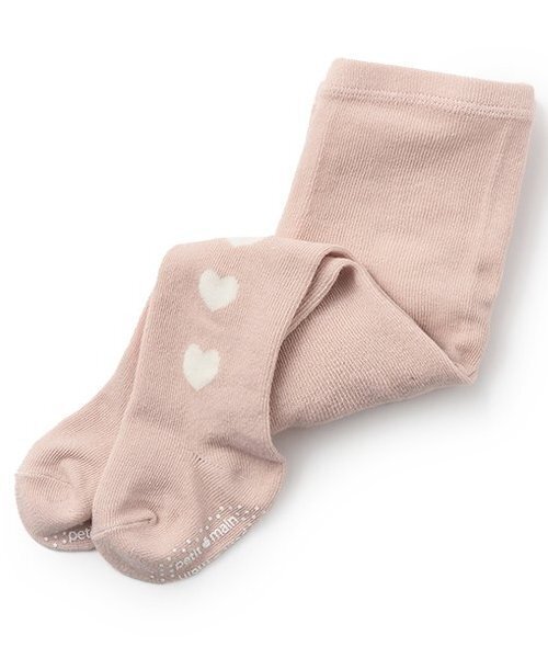 petit main(プティマイン)の「ハートタイツ(タイツ/ストッキング・キッズ・アイボリー/ライトピンク/ネイビー・70cm/80cm)」の3枚目の写真