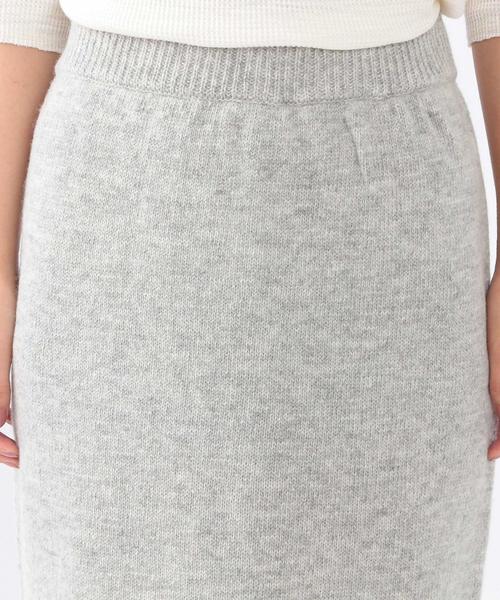 Another Edition（アナザーエディション）の「ニットスリットスカート/ AEBC W/N ニットスリット SK（スカート・レディース・ホワイト/ブラック/ライトグレー/オリーブ・フリー）」の7枚目の写真