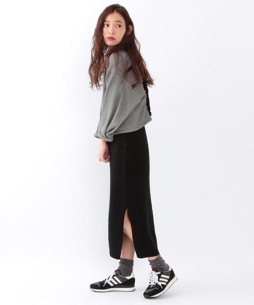 Another Edition（アナザーエディション）の「ニットスリットスカート/ AEBC W/N ニットスリット SK（スカート・レディース・ホワイト/ブラック/ライトグレー/オリーブ・フリー）」の14枚目の写真