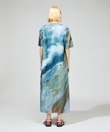 NONTOKYO ノントーキョウ　リブノースリーブワンピ NON TOKYO/ノントーキョー】PRINT RIB NOSLEEVE ONE-PIECE