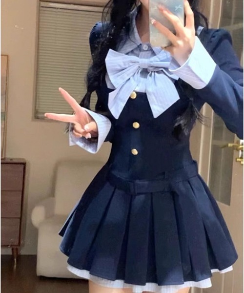 gossip!ロサンゼルス(ゴシップロサンゼルス)の「ワンショルダースリムフィット長袖(ワンピース・レディース・ネイビー・M/S)」の7枚目の写真