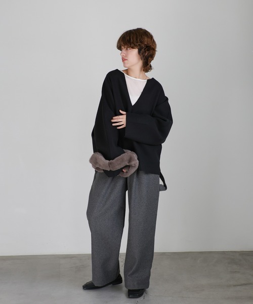 select MOCA（セレクトモカ）の「ウールタッチペインターパンツ（その他パンツ・レディース・ベージュ/ブラック/チャコールグレー/ブラウン・MEDIUM/LARGE/SMALL）」の17枚目の写真