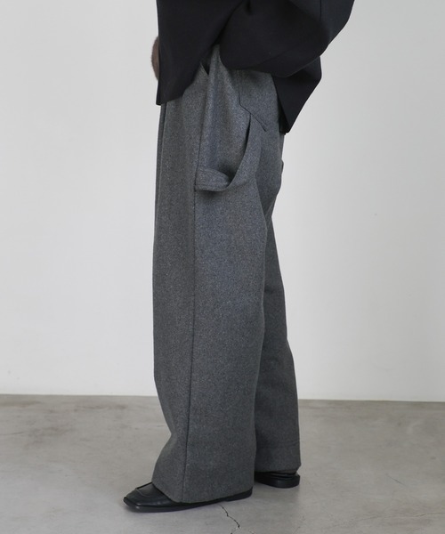 select MOCA（セレクトモカ）の「ウールタッチペインターパンツ（その他パンツ・レディース・ベージュ/ブラック/チャコールグレー/ブラウン・MEDIUM/LARGE/SMALL）」の21枚目の写真